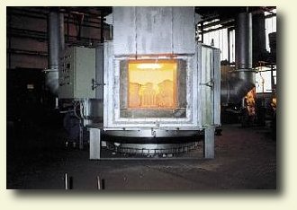 Form heating furnace for foundries